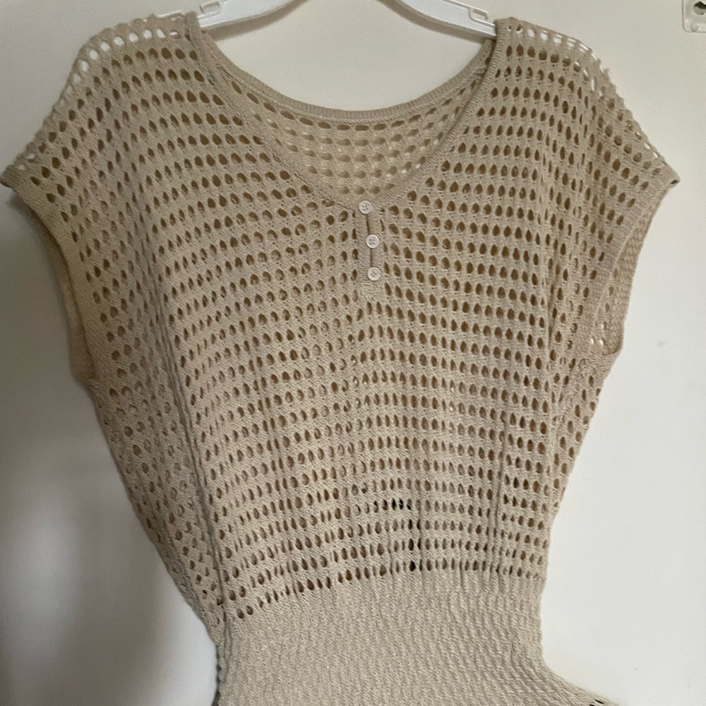 CUPSHE Knit Sleeveless Cutout Mini Cover-Up Dress